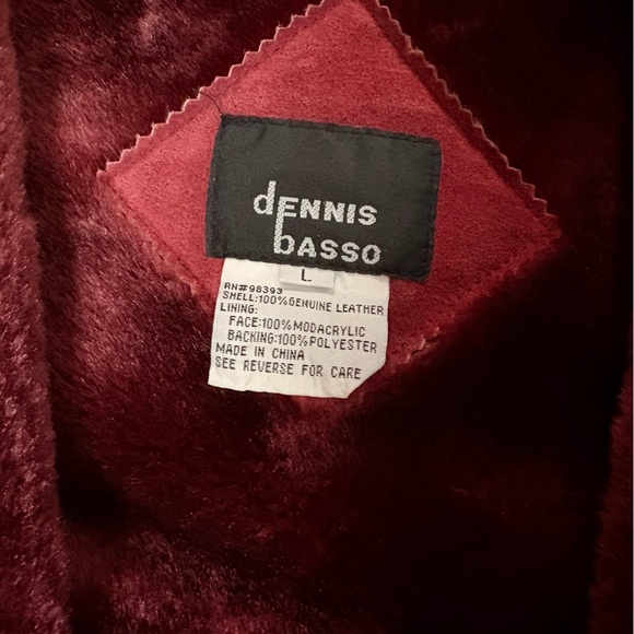 Dennis Basso | Y2K Vintage Red Leather Jacket with Faux Fur Trim - Picture 12 of 12